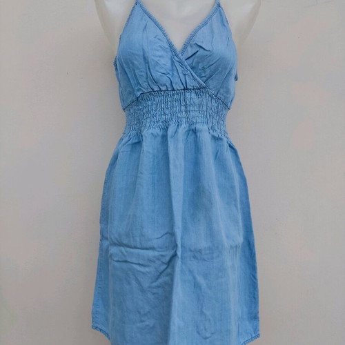 Denim-style dress light blue No.S/M like new