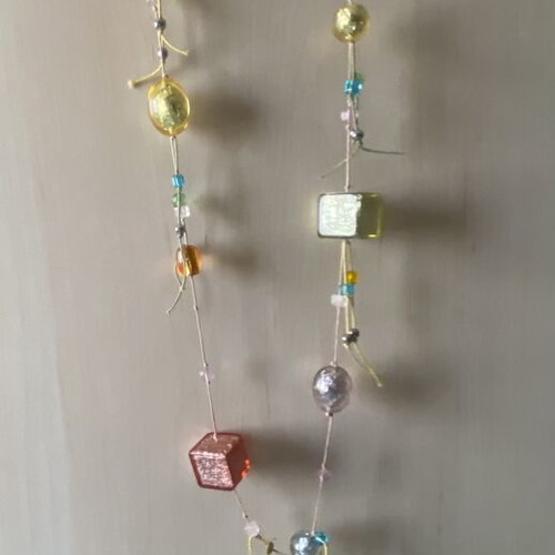 Accessorize long necklace new, colorful pastel shades, 60cm