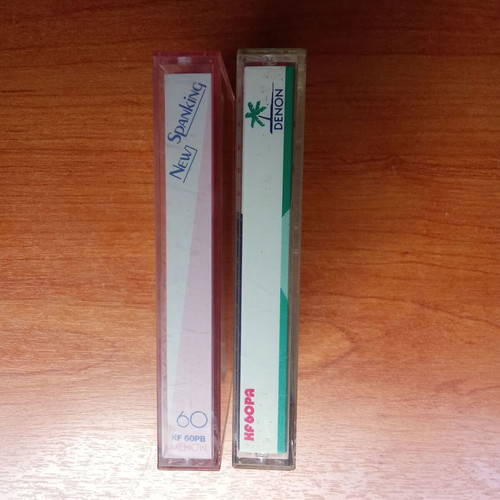 Denon KF 60 PA PB audio tapes used, pack of two, 1980s