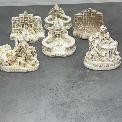 Rome souvenir sculptures, set of 5