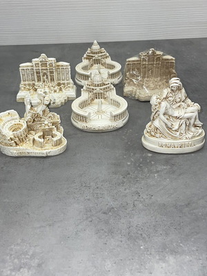 Rome souvenir sculptures, set of 5