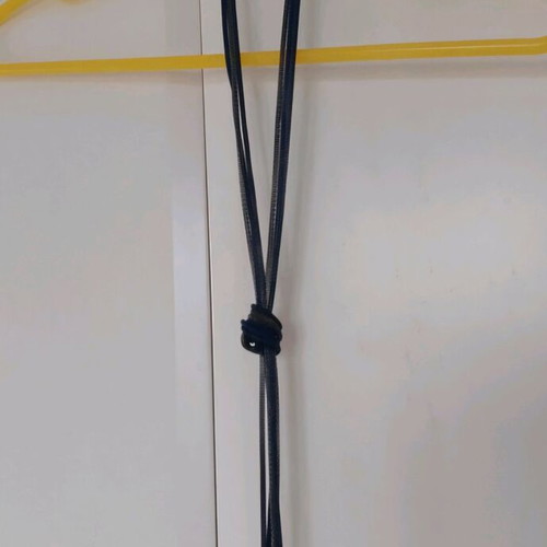 Long necklace new with three rows blue-gray My Own