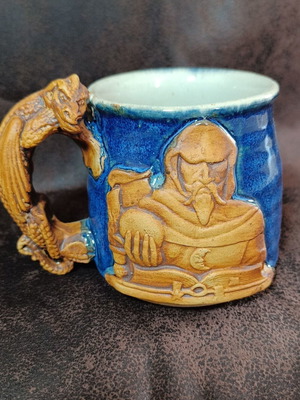 Κούπα Stonebridge Studio Pottery σαν καινούργια, Dragon & Wizard