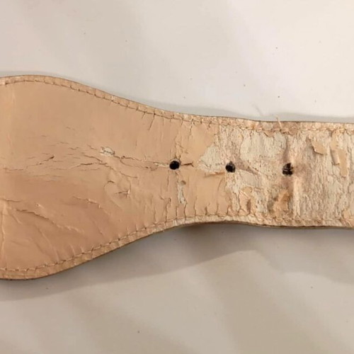 Beige elastic belt used, size 75
