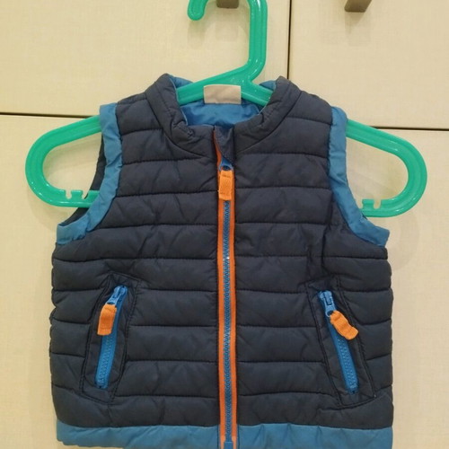 Prenatal baby sleeveless vest 6-9 months like new, dark blue