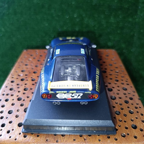 Ferrari BB512 LM 1981 1:43 collectible racing model with display base