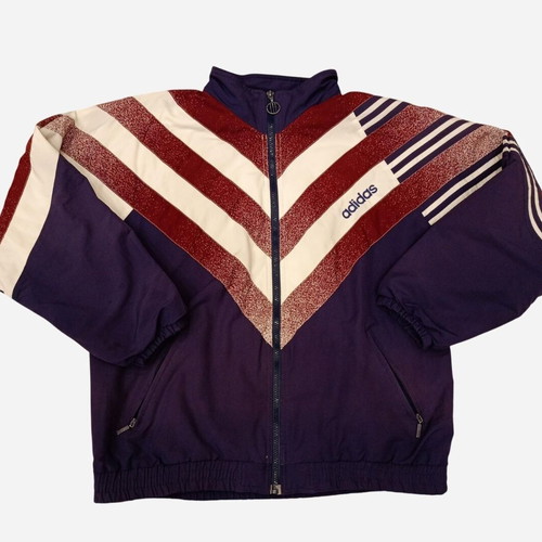 Adidas vintage set used, 90s navy–burgundy–white with glitter details