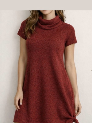Warm red dress size S like new