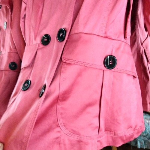 Anna Moda Piu fuchsia trench coat, size Small