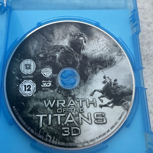 Wrath of the Titans Blu-Ray 3D disc with Greek subtitles like new