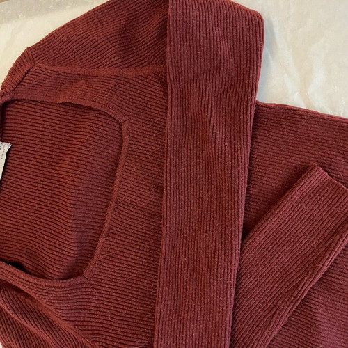 Bershka Burgundy Long Sleeve Blouse Like New Size M