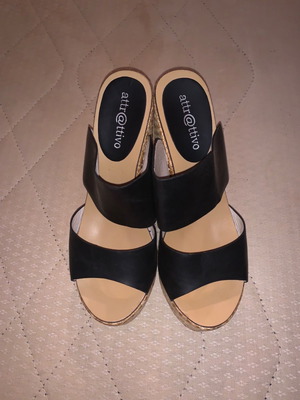 Attrattivo women's platforms used, black, size 36