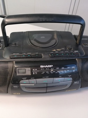 Sharp WQ-CD61T portable boombox vintage 90s