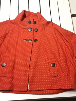 Guess vintage red coat mid-length wool and viscose, like new, size US Small