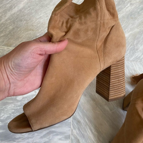 Μποτίνια peep toe H&M μεταχειρισμένα, μπεζ, νούμερο 40