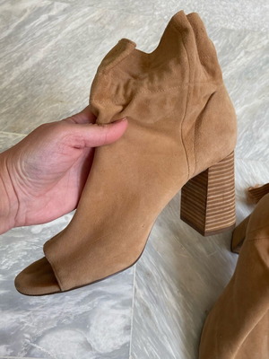 Μποτίνια peep toe H&M μεταχειρισμένα, μπεζ, νούμερο 40
