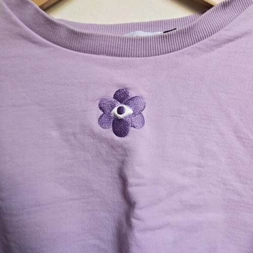 Crop sweatshirt Adelie Pengu like new, lilac, one size