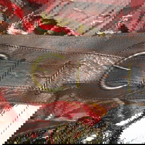 Βιντάζ ζώνη WE από γνήσιο δέρμα, σαν καινούργια, καφέ