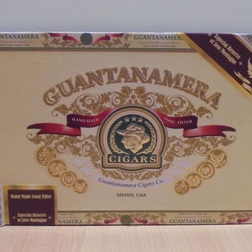 Guantanamera old wooden cigar box empty used