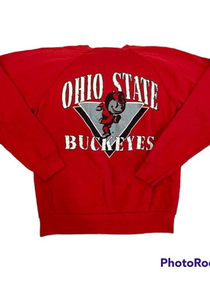 Vintage φούτερ Tultex Ohio State Buckeyes μεταχειρισμένο, μέγεθος L, κόκκινο