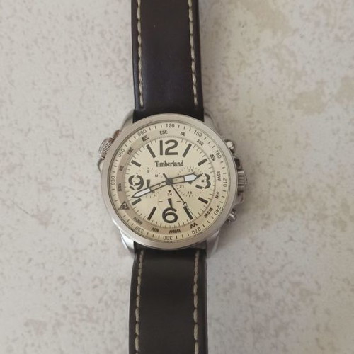 Timberland Campton men's watch used with Diloy elite leather strap