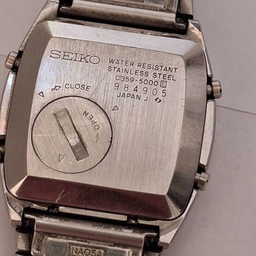 Seiko Calculator Alarm watch 1989 vintage, used, gray silver