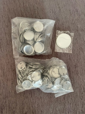Badge parts for badge maker new, set for 90 pieces