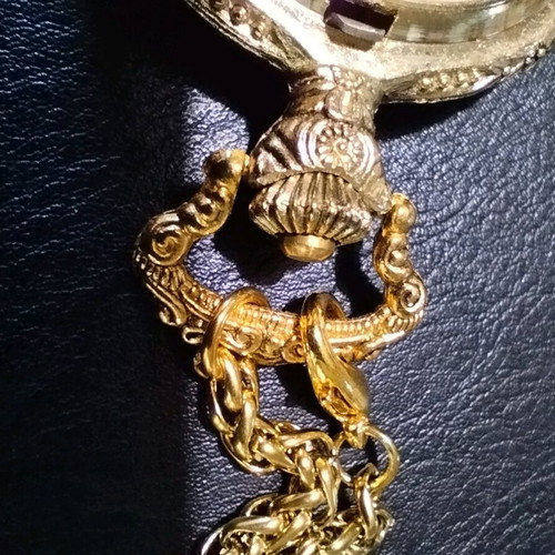 Swiss pocket watch used, mechanical, gold plated