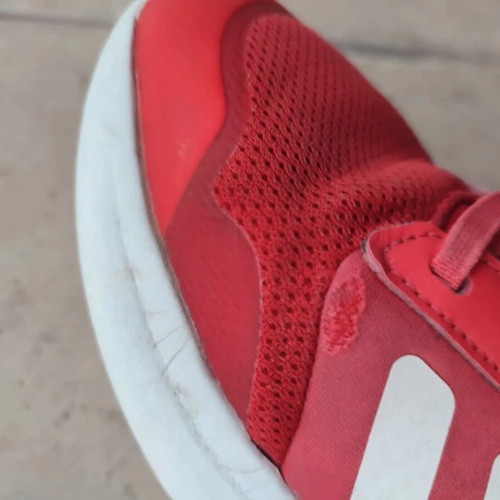 Adidas Tensaur Run 3.0 EL C kids' athletic shoes size 35 red and white