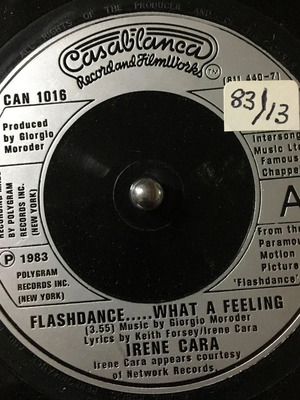 Vinyl 7" Single Flashdance... What A Feeling μεταχειρισμένο, Pop