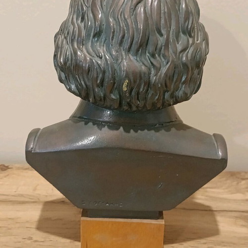 Beethoven Ludwig van bust used, heavy 29x20 cm with sculptor's engraved name