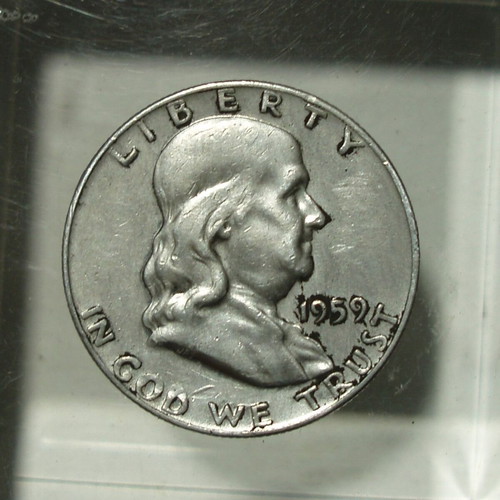 Silver ½ Dollar 1959 coin used