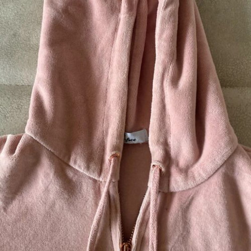 SugarFree pink textured zip-up hoodie, size 152 cm, age 12