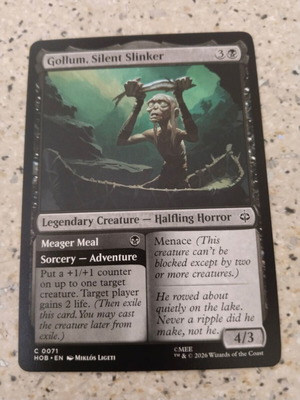 Gollum, Silent Slinker // Meager Meal Magic the Gathering card