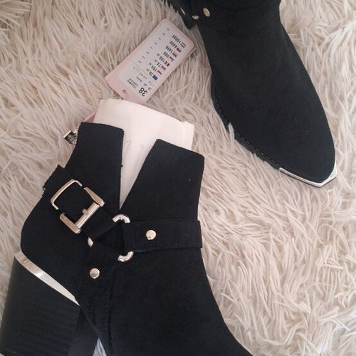 Deezee cowboy boots black suede new size 38