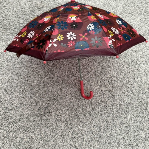 Children's umbrella with matryoshka dolls and flowers used