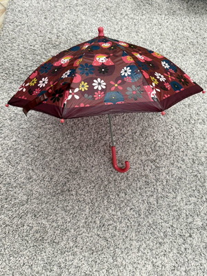 Children's umbrella with matryoshka dolls and flowers used