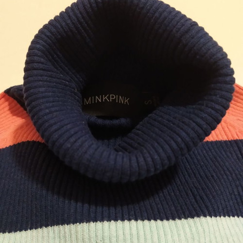 Minkpink dress used, mini fitted with colorful stripes