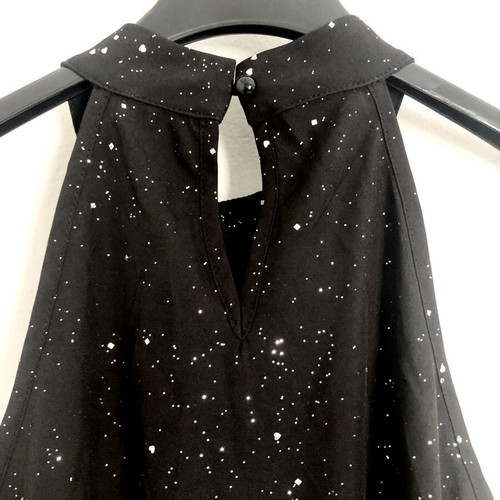 Black halter dress with glitter, size M, new