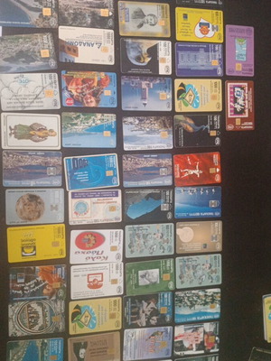 Phone cards used, pack of 50 Greek