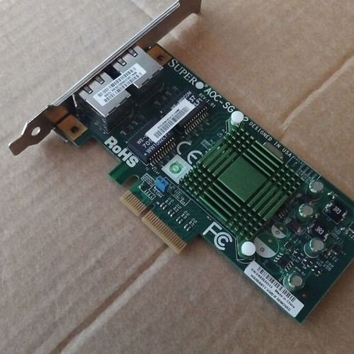 SuperMicro AOC-SG-I2 PCI Express Dual Port Gigabit Network Adapter card like new