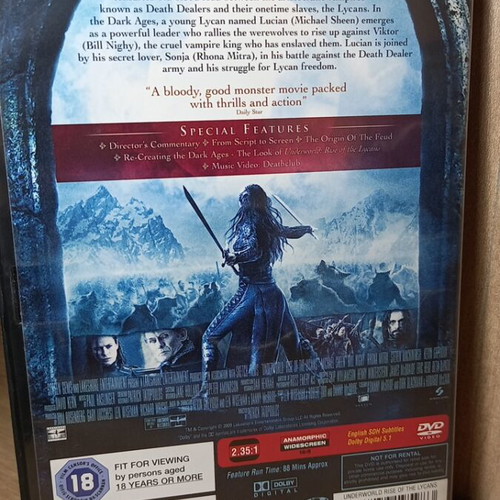 Underworld trilogy DVD with English subtitles
