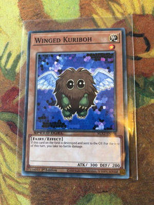 Winged Kuriboh Yugioh card 1st ed NM common