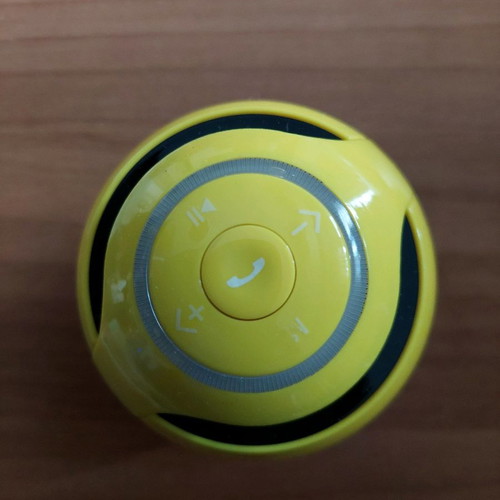 Bluetooth speaker used, ball-shaped