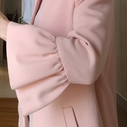 Zara pink blazer like new, size M, 3/4 sleeves with ruffles