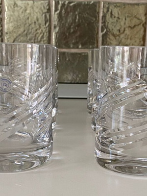 Whiskey Glasses set of 6 Czech crystal 24% PbO new