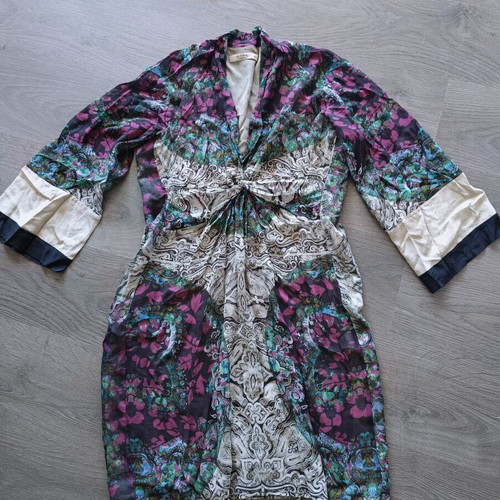 Etro silk dress XL IT46 like new, multicolor