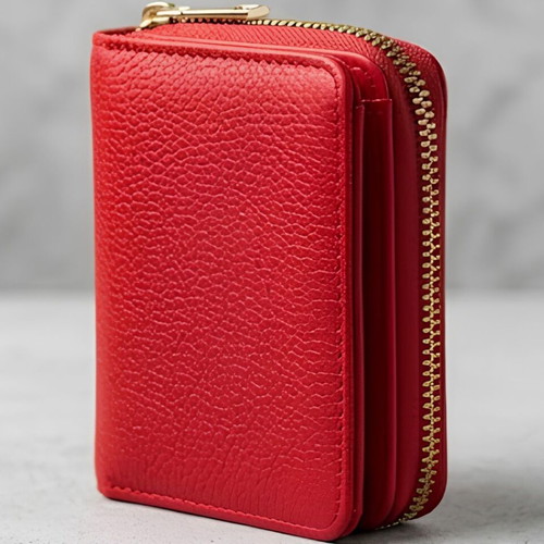EpikFashion women's wallet new, compact red leather with many compartments