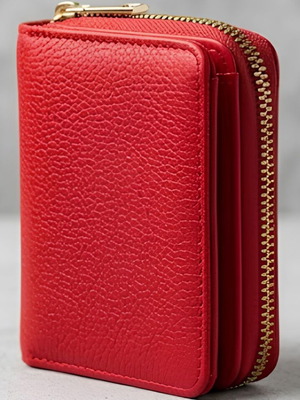 Γυναικείο πορτοφόλι EpikFashion νέο, συμπαγές κόκκινο δερμάτινο με πολλές θήκες