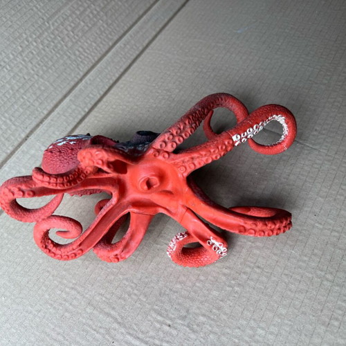 Octopus plastic toy used 2010 Chap Mei Deep Sea Adventures 9"